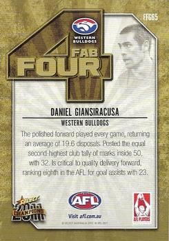 2011 Select AFL Champions - Fab Four Gold #FFG65 Daniel Giansiracusa Back
